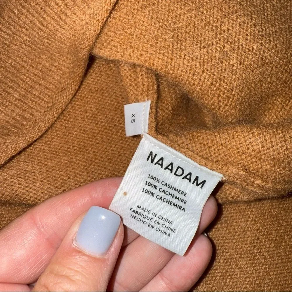 NAADAM Women's Tan cashmere Crew Neck Sweater